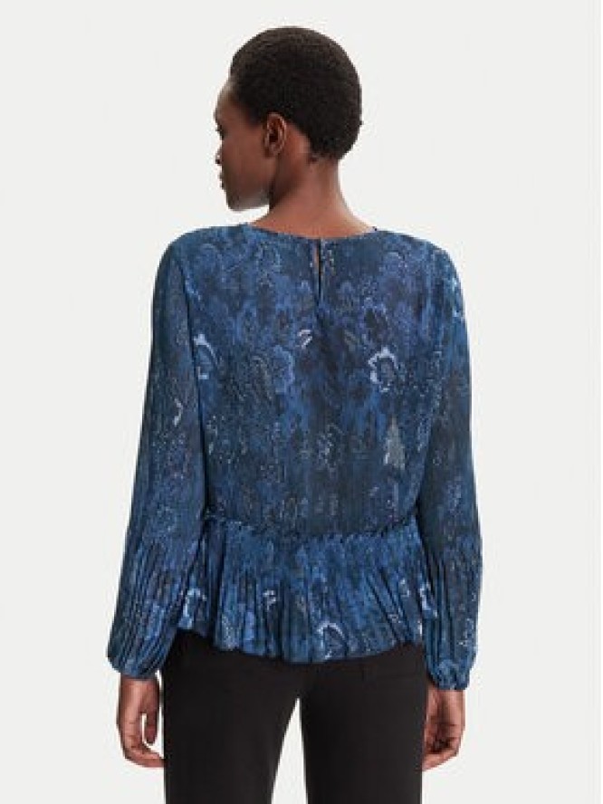 Desigual Bluzka Plise 25WWBW09 Granatowy Regular Fit