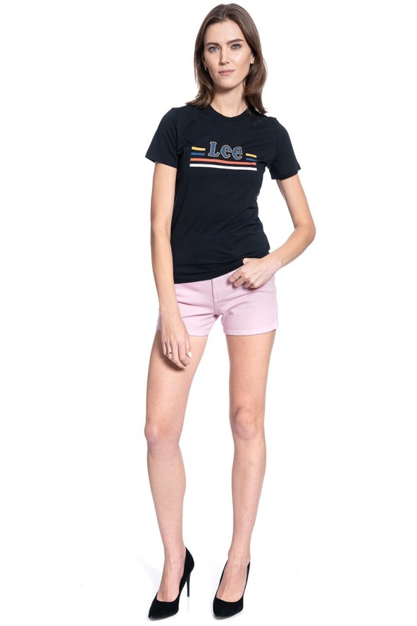 DAMSKI T-SHIRT LEE ESSENTIAL SLIM TEE BLACK L41HEP01 112108959