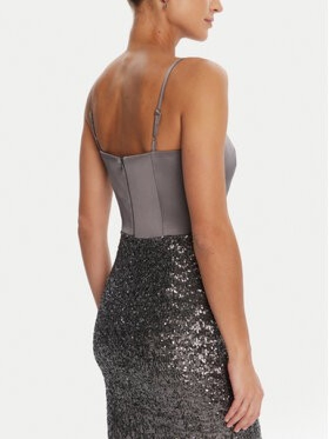 Rinascimento Sukienka wieczorowa CFC0124976003 Szary Slim Fit