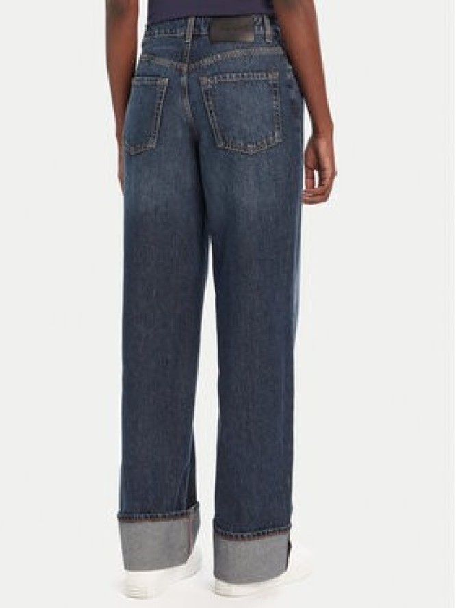 HUGO Jeansy Gealena_2 50542144 Granatowy Wide Leg