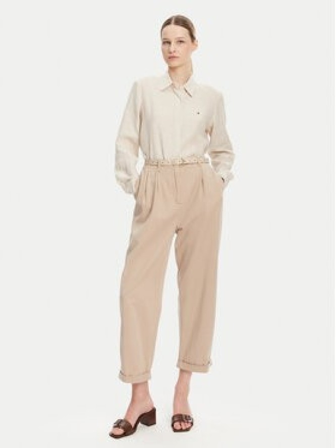 Tommy Hilfiger Spodnie materiałowe WW0WW45589 Beżowy Relaxed Fit