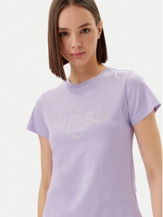 Guess T-Shirt V5GI10 K9RM1 Fioletowy Regular Fit