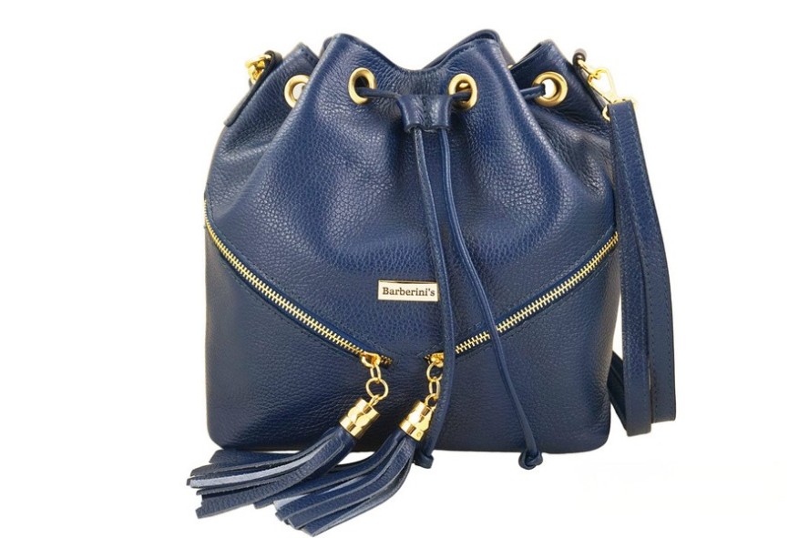 Worek skórzany boho BARBERINI'S 977-41 granatowy