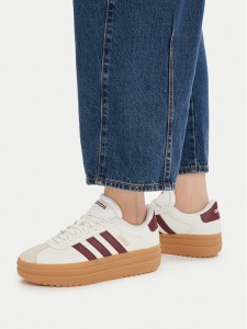 adidas Sneakersy Vl Court Bold Shoes JQ5642 Beżowy jasny