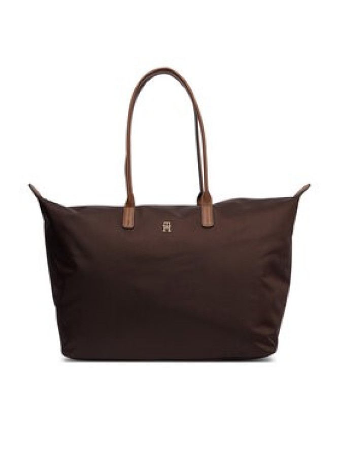 Tommy Hilfiger Torebka Popette Maxi Tote AW0AW17996 Brązowy