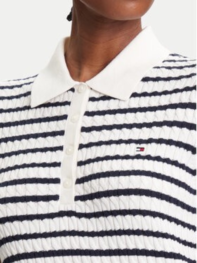 Tommy Hilfiger Sweter Fine WW0WW41474 Écru Regular Fit