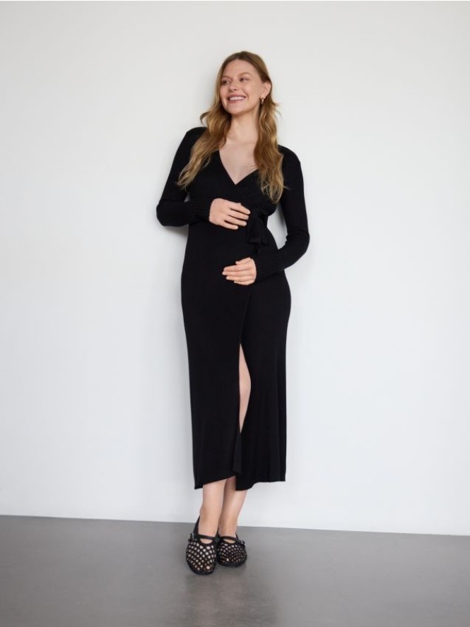 Sukienka z wiskozy - czarny