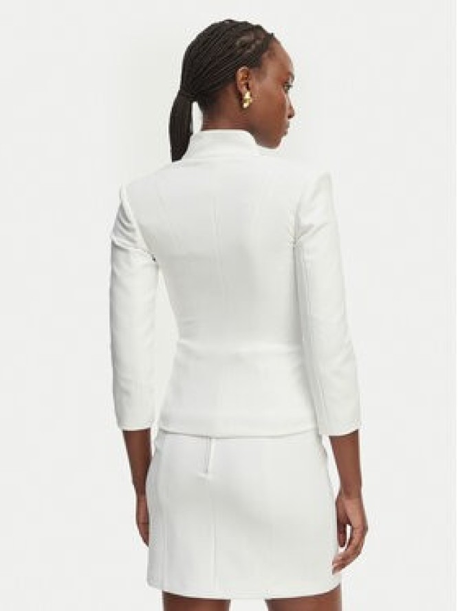 Elisabetta Franchi Marynarka GI-202-61E2-V590 Biały Regular Fit