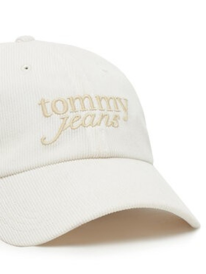 Tommy Jeans Czapka z daszkiem Script AW0AW17908 Écru