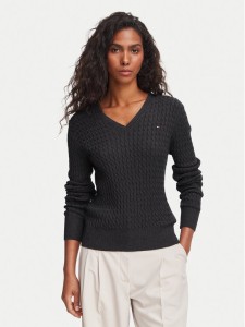 Tommy Hilfiger Sweter WW0WW44987 Szary ciemny Regular Fit