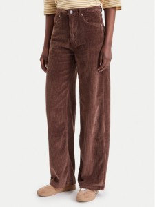 Roxy Spodnie materiałowe Surf Crush ERJNP03727 Brązowy ciemny Relaxed Fit