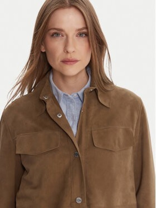 MAX&Co. Kurtka skórzana Stallo 2526446011200 Brązowy Loose Fit