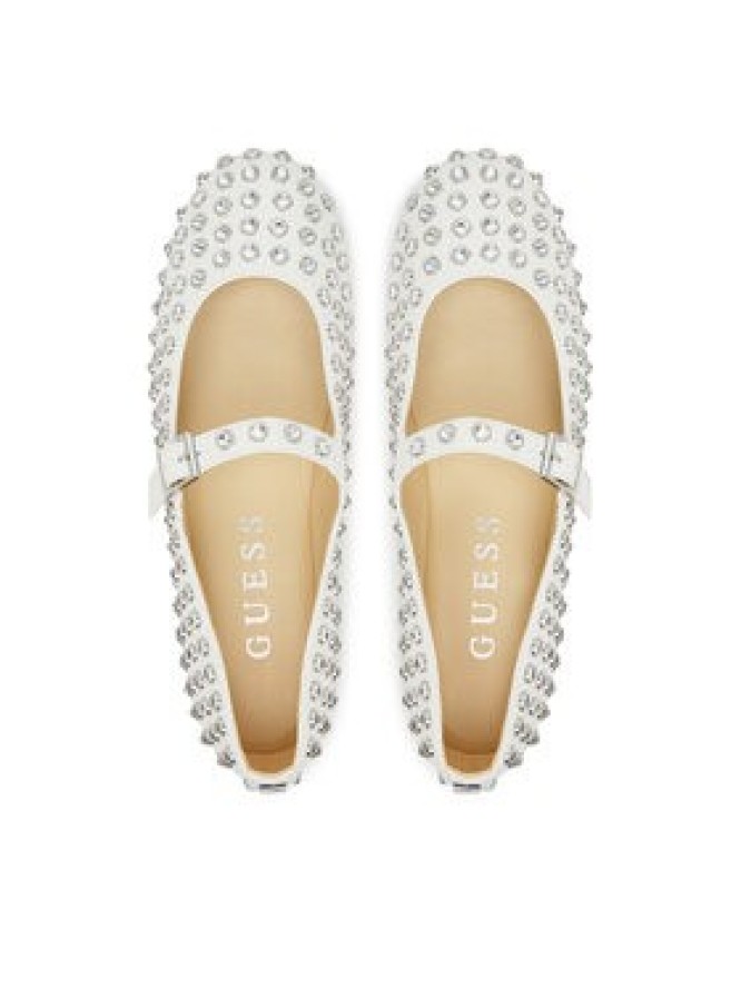 Guess Baleriny FLTKDL ELE02 Biały