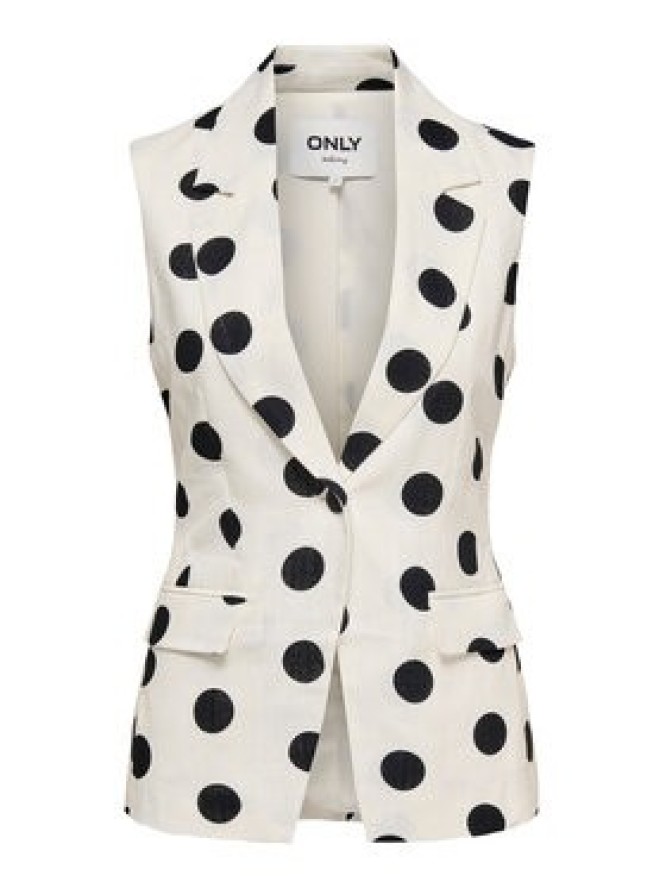 ONLY Kamizelka Viesta 15375017 Kremowy Slim Fit