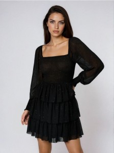 Sukienka babydoll - czarny