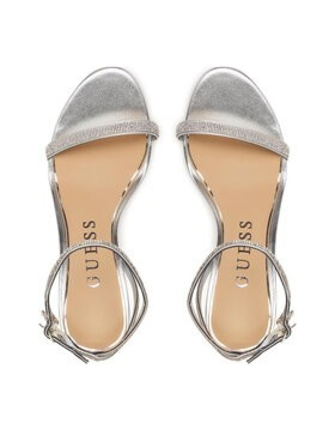 Guess Sandały FLJCHR SAT03 Srebrny