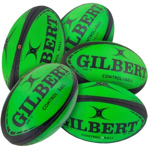 Zestaw 5 piłek do rugby Gilbert Pass Catch Skill System (rozmiar 5)