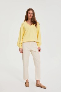 Jeansy z prostymi nogawkami beżowe