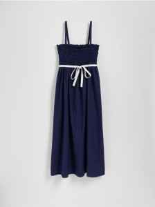 Sukienka z kokardą - niebieski