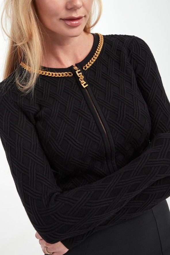 Sweter/kardigan damski zapinany na zamek ELISABETTA FRANCHI