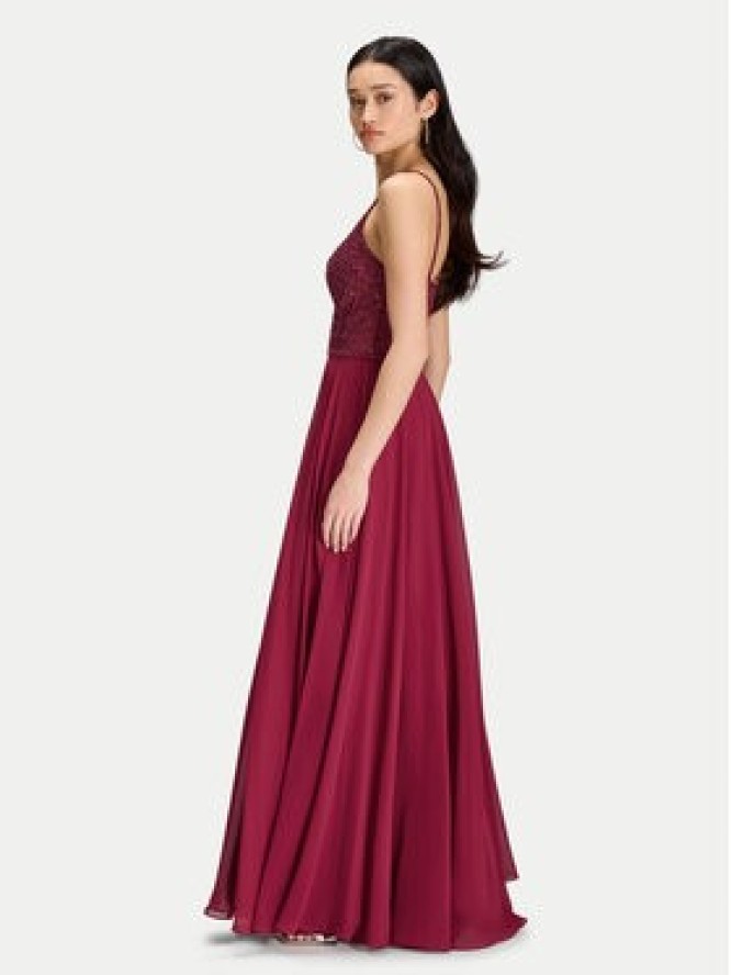 Hey Kyla Sukienka wieczorowa 5AK023HK Bordowy Regular Fit