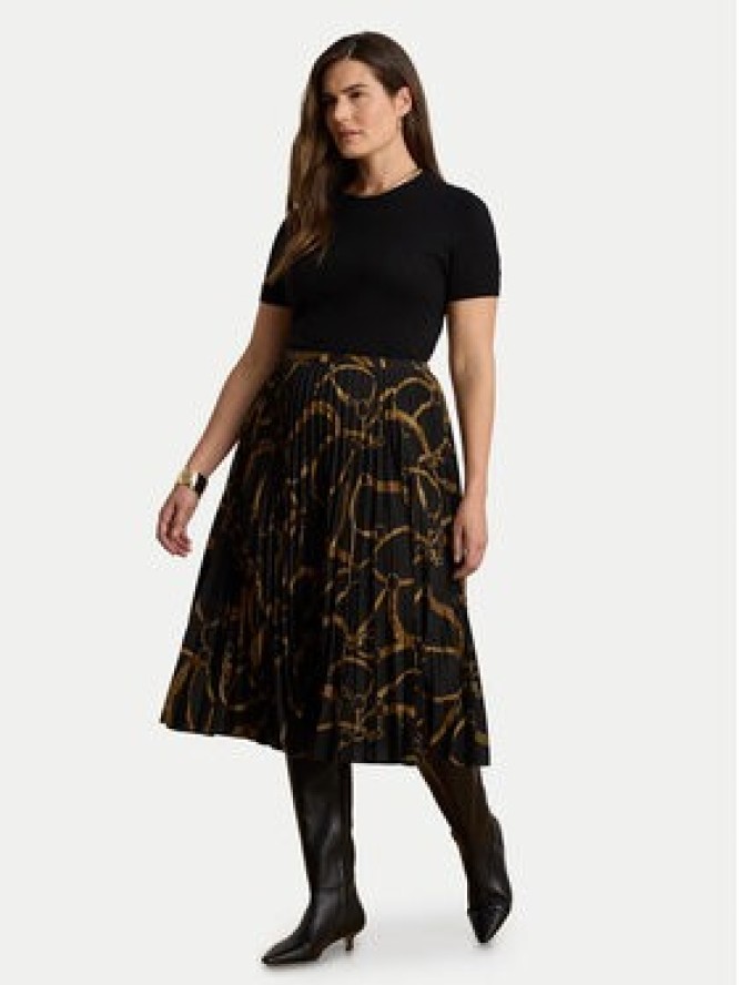 LAUREN RALPH LAUREN Spódnica plisowana 200P14015001 Czarny A-Line Fit