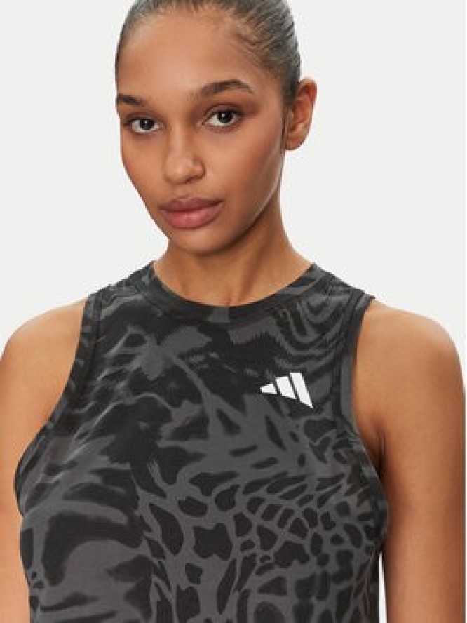 adidas Koszulka techniczna Train Essentials Allover Print Workout JE6153 Czarny Regular Fit