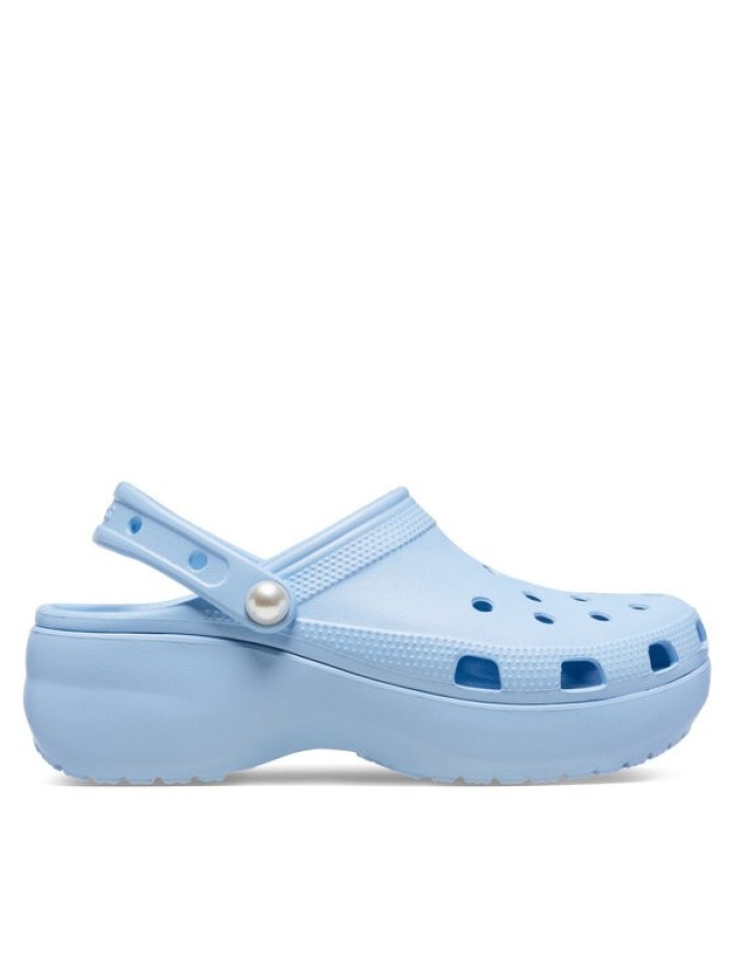 Crocs Klapki Classic Platform Pearl Clog 211231 Niebieski