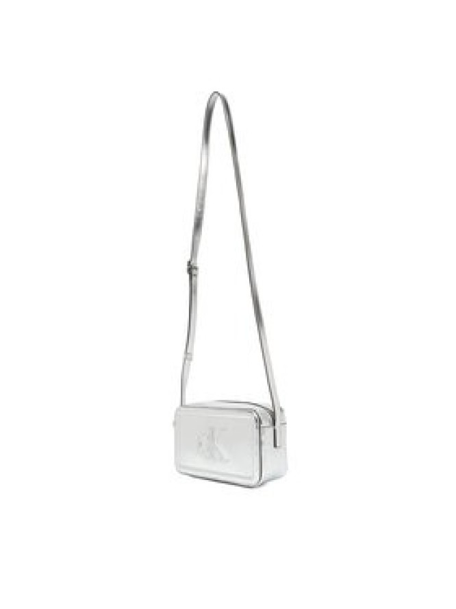 Calvin Klein Torebka Bold Ck Metallic Camera Bag LV04F3331G Srebrny