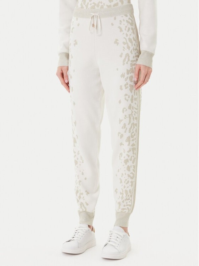 Liu Jo Spodnie dresowe TF5174 MS49I Écru Regular Fit