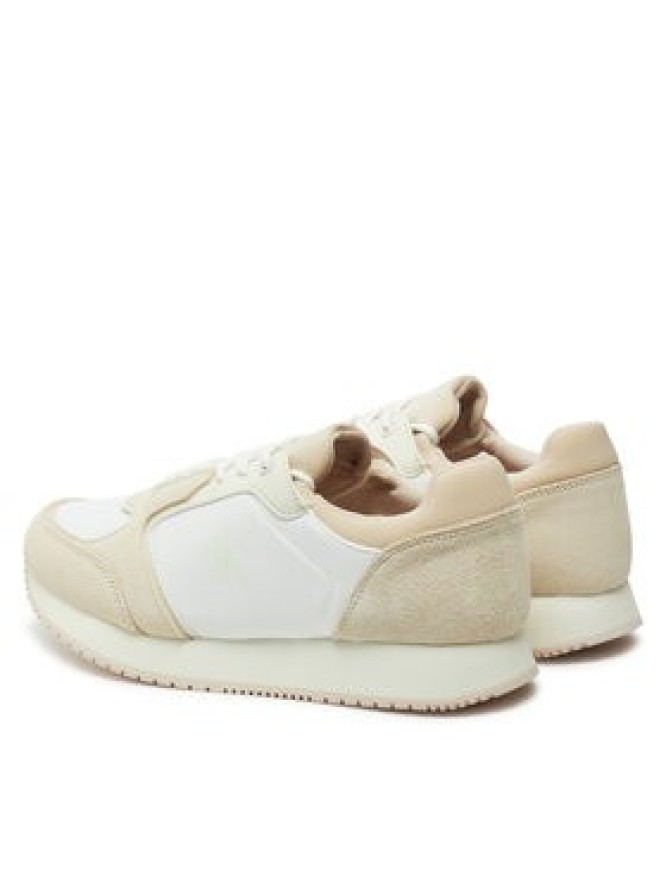 Calvin Klein Jeans Sneakersy Runner Laceup Low Mg Media YW0YW01644 Écru