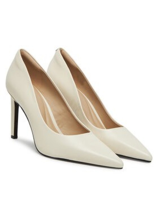 Calvin Klein Szpilki Pump 90 Pointy Hw Bar Lth HW0HW02527 Beżowy