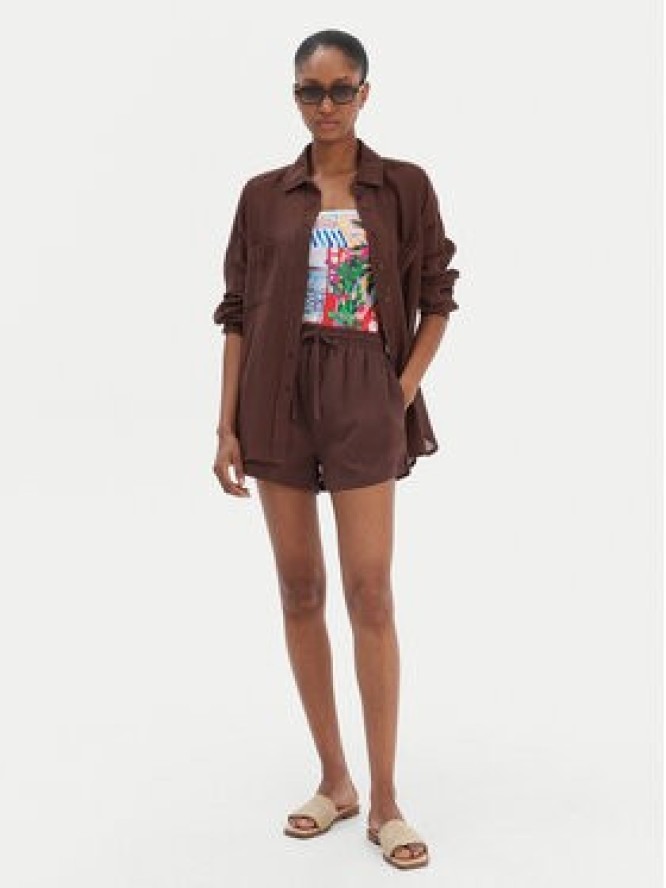 Seafolly Koszula Breeze 55428-TO Brązowy Regular Fit