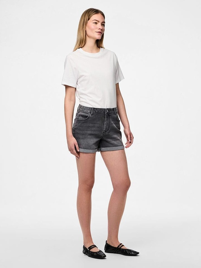 Pieces Szorty dżinsowe "Peggy" w kolorze szarym rozmiar: XS