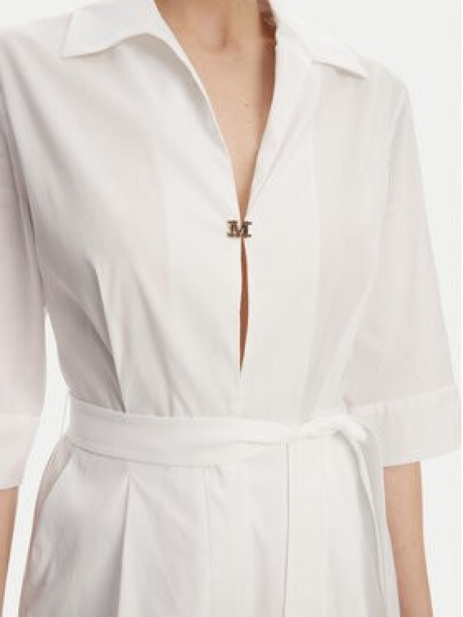 Max Mara Beachwear Kombinezon Canard 2516241019 Biały Regular Fit