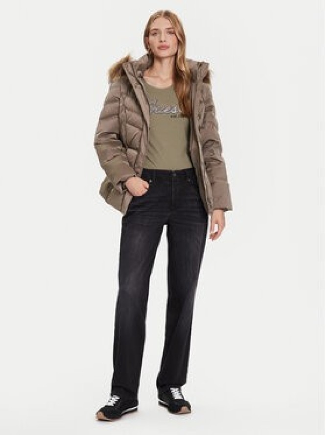Guess Kurtka puchowa W5BL31 W2802 Beżowy Regular Fit