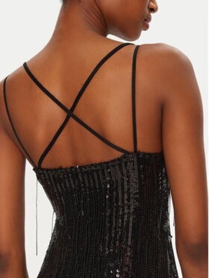 Rinascimento Sukienka wieczorowa CFC0121687003 Czarny Regular Fit