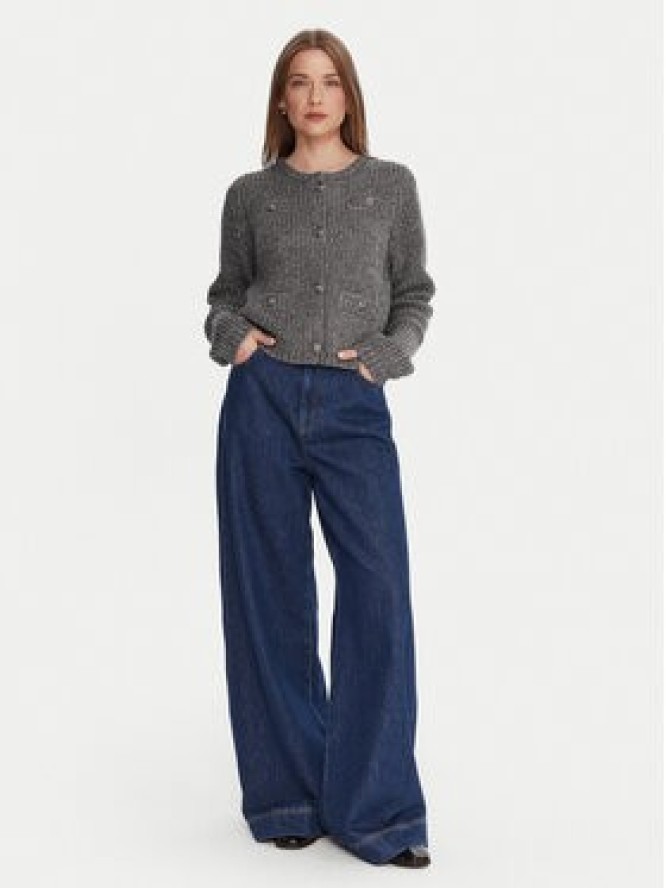 Liu Jo Kardigan MF5235 MA88A Szary Regular Fit