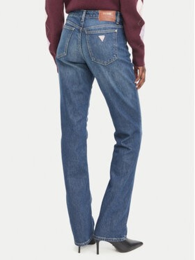 Guess Jeansy W6BAJR D2117 Granatowy Straight Fit