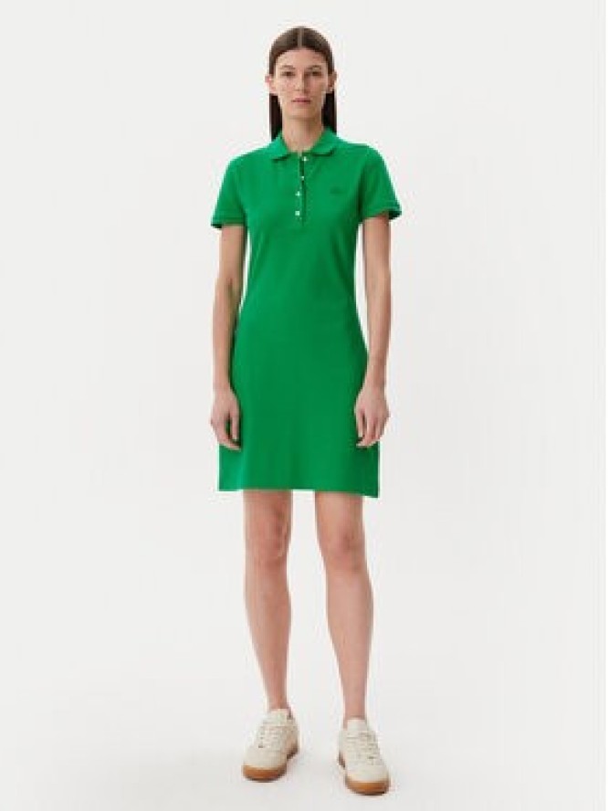 Lacoste Sukienka codzienna EF5473 Zielony Slim Fit
