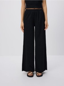 Spodnie w kropki - czarny