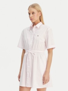 Tommy Jeans Sukienka koszulowa DW0DW20617 Różowy Regular Fit