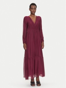 Dixie Sukienka letnia A207W050 Bordowy Regular Fit