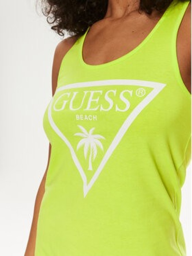 Guess Sukienka letnia E3GP03 JA914 Zielony Regular Fit