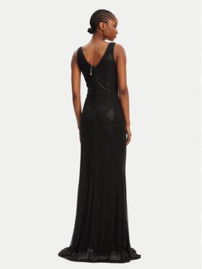 Fracomina Sukienka wieczorowa FQ25WD3008W424R9 Czarny Regular Fit