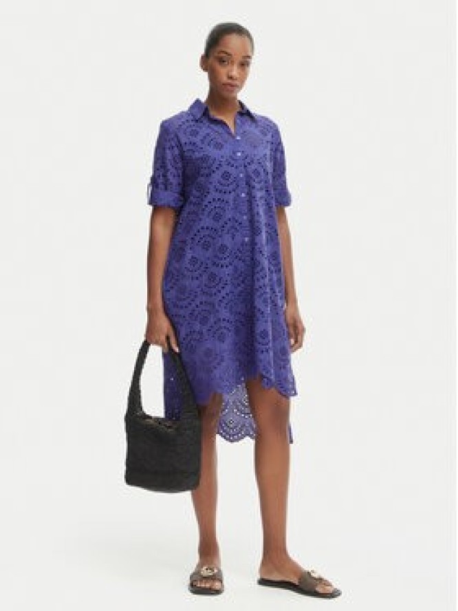 Iconique Sukienka letnia Ella IC26-082 Fioletowy Relaxed Fit