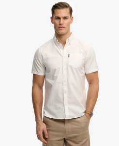 superdry Koszula Oxford z krótkim rękawem z bawełny organicznej – OPTIC