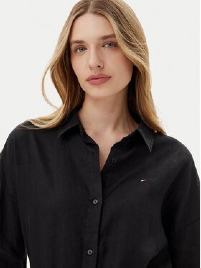 Tommy Hilfiger Koszula WW0WW46169 Czarny Loose Fit