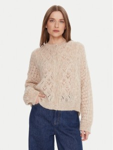 Kontatto Kardigan 3M0912C Beżowy Relaxed Fit