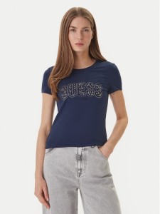 Guess T-Shirt W5GI04 J1314 Granatowy Slim Fit